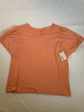 Sonoma Coral Puff Sleeve Tee size xl